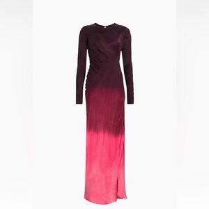SWF SWF Fluid Drape Dip-Dye Maxi Dress in Rouge.